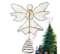 Christmas Tree Tops, Golden Angel LED Christmas Tree Decorations | Festive Decorations for Indoor Outdoor Balcony Living Room Garden Trees Standard, Offering a Stable Position