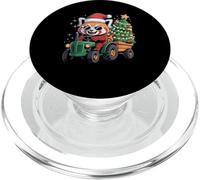 Christmas Tree Tractor Red Panda Bear Sunglasses PopSockets PopGrip for MagSafe