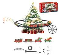 Christmas Tree Train Set, 2 in 1 Hanging Around The Tree Train Toys with Music Sound and Colorful LED Lights, Model Trains Set for Under The Xmas Trees, Railway Kit Xmas(music+light+spray 1set)