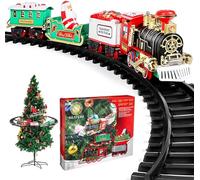 Christmas Tree Train Set-Around the Tree Xmas Home Décor Novelty Decoration Festive Light Up Realistic Sound Battery Operated Multicolor