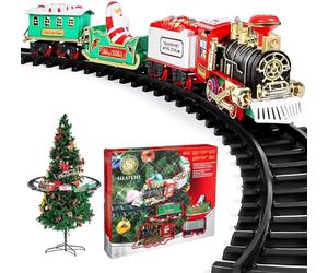 Christmas Tree Train Set-Around the Tree Xmas Home Décor Novelty Decoration Festive Light Up Realistic Sound Battery Operated Multicolor