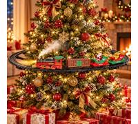 Christmas Tree Train Set-Around the Tree Xmas with Spray Smoke & Lights (B-Battery)