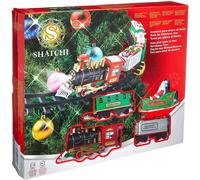 Christmas Tree Train Set-Around the Tree Xmas Home Décor Novelty Decoration Festive Light Up Realistic Sound Battery Operated Multicolor