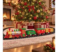 Christmas Tree Train Set Deluxe Track Toy With Lights Music Xmas Kids Gift