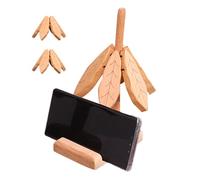 Christmas Tree Trivet,Wooden Non Slip Insulated Coaster with 1 Stand | Heat Resistant Mat with Phone Holder Design - for Home Restaurant Kitchen Eating Table Hot Dishes Teapot Bowl