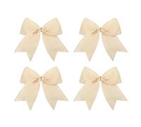 Christmas Tree Velvet Bows - Red Ribbon Decor, 4PCS Twisted Velvet Bows for Wreath, By, Wall, Fireplace | Holiday Decorative Gift Packaging Bow Set for Home, Wedding, Party, Office