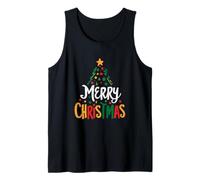 Christmas Tree Vintage Retro Christmas Merry Christmas Tank Top