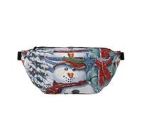 Christmas Tree Winter Snowman Bumbag Waist Fanny Pack Crossbody Bags with Adjustable Belt for Men Women