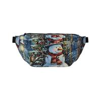 Christmas Tree Winter Snowman Sling Bag Chest Bags for Women Men, Crossbody Shoulder Bag, Small Rucksack for Travel Hiking