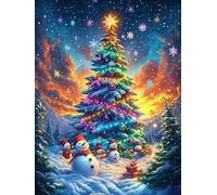 Christmas Tree with A Snow Globe 300 Piece Jigsaw Puzzle for Adults Teens Science Fiction Magical Dream Jigsaw Stress Relief for Busy Lifestyles Colourful Challenge Great Gift Home Decor 300 PCS