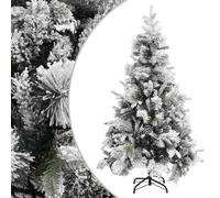 Christmas Tree with Flocked Snow&Cones 195 cm PVC&PE Holiday Decoration vidaXL
