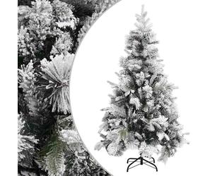 Christmas Tree with Flocked Snow&Cones 195 cm PVC&PE Holiday Decoration vidaXL