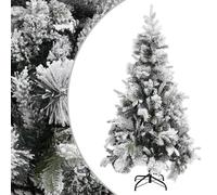 Christmas Tree with Flocked Snow&Cones 225 cm PVC&PE Holiday Decoration vidaXL