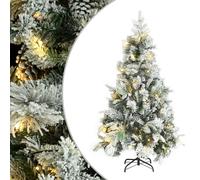 Christmas Tree with Flocked Snow&LEDs&Cones PVC&PE Decor Multi Sizes vidaXL