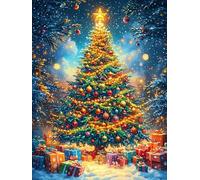 Christmas Tree with Gifts 500 Piece Complete Jigsaw Puzzle Set Mitos Cuento De Hadas Teens Beginners Educational Challenge Puzzle Fans Group Play Anniversary Quality Material 500 PCS