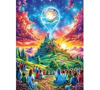 Christmas Tree with Ornaments And Bells 1000 Piece Jigsaw Puzzle for Adults Wildlife Pet Jigsaw Living Room Focal Point Whimsical Challenging Puzzle Stress Relief Activity 1000 PCS