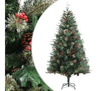 Christmas Tree with Pine Cones and Red Berries - Green 120 cm (4 ft)