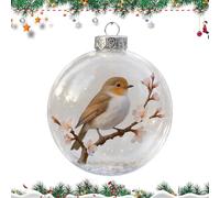 Christmas Tree with Portable Artificial Hanging Birds