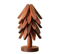 Christmas Tree Wooden Trivets And Coasters Set, Natural Wood Heat Resistant Pads Stand Stored Sapele For Hot Pots, Pans, Bowl, Teapot, Practical Trivet On The Kitchen Counter