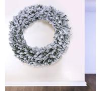 Christmas Tree World 150Cm Flocked Extra Wide Arbor Vitae Wreath