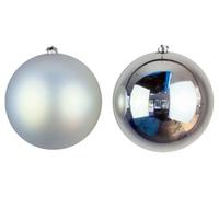 Christmas Tree World | 20 Silver Baubles | Shiny/Matte | 20cm | Indoor/Outdoor use