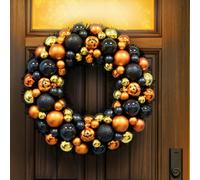 Christmas Tree World 40Cm Halloween Bauble Wreath - Pumpkin