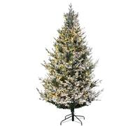 Christmas Tree World | 4ft Artificial Pre-lit Frosted Ultra Mountain Pine | Natural and Realistic Look with Bushy and Luxury Quality PVC Tips | Easy to Assemble and Take Down | 85cm Diameter