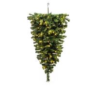 Christmas Tree World | 4ft Artificial Pre-lit Hanging Upside Down Tree | Natural and Realistic Look with Bushy and Luxury Quality PVC Tips | Easy to Assemble and Take Down | 70cm Diameter