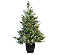 Christmas Tree World | 4ft Artificial Unlit Cairngorm Pine | Natural and Realistic Look, Bushy and Luxury Quality Moulded Plastic Tips | Easy to Assemble and Take Down | 90cm Diameter