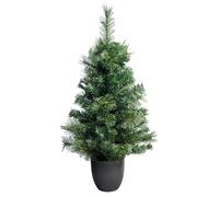 Christmas Tree World | 4ft Artificial Unlit Majestic Dew Pine | Natural and Realistic Look with Bushy and Luxury Quality PVC Tips | Easy to Assemble and Take Down | 60cm Diameter | Potted | Outdoor