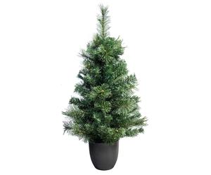 Christmas Tree World | 4ft Artificial Unlit Majestic Dew Pine | Natural and Realistic Look with Bushy and Luxury Quality PVC Tips | Easy to Assemble and Take Down | 60cm Diameter | Potted | Outdoor