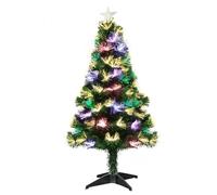 Christmas Tree World | 4ft Artificial Vesuvius Fir Fibre Optic Tree | Bushy and Luxury Quality PVC Tips, Warm White Lighting | Easy to Assemble and Take Down | 65cm Diameter
