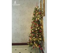 Christmas Tree World | 4ft Pre-lit PE/PVC Half Tree | Warm White Lights | Easy to Assemble and Take Down