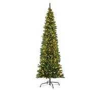Christmas Tree World | 5ft Artificial Pre-lit Green Italian Pencilimo | Natural and Realistic Look with Bushy and Luxury Quality PVC Tips | Easy to Assemble and Take Down | 48cm Diameter