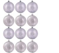 Christmas Tree World 6Cm Hand Painted Shatterproof Bauble Design 12 (12 Pack)