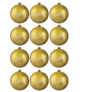 Christmas Tree World 6Cm Hand Painted Shatterproof Bauble Design 21 (12 Pack)