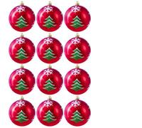 Christmas Tree World 6Cm Hand Painted Shatterproof Bauble Design 28 (12 Pack)