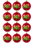 Christmas Tree World 6Cm Hand Painted Shatterproof Bauble Design 33 (12 Pack)