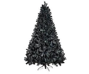 Christmas Tree World | 6ft Artificial Unlit Black Iridescence Pine | Bushy and Luxury Quality PVC Tips | Easy to Assemble and Take Down | 102cm Diameter
