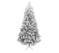 Christmas Tree World | 7ft Artificial Unlit Silver Majestic Pine | Bushy and Luxury Quality PVC Tips | Easy to Assemble and Take Down | 112cm Diameter
