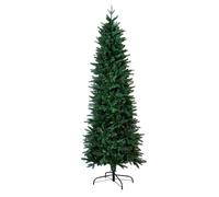 Christmas Tree World | 7ft Artificial Unlit Ultra Slim Mixed Pine | Natural and Realistic Look with Bushy and Luxury Quality PVC Tips | Easy to Assemble and Take Down | 84cm Diameter