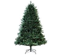 Christmas Tree World | 7ft Artificial Unlit Woodland Pine | Natural and Realistic Look with Bushy and Luxury Quality PVC Tips | Easy to Assemble and Take Down | 140cm Diameter