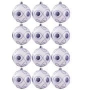 Christmas Tree World 8Cm Hand Painted Shatterproof Bauble Design 20 (12 Pack)