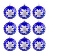 Christmas Tree World 8Cm Hand Painted Shatterproof Bauble Design 44(12 In A Box)