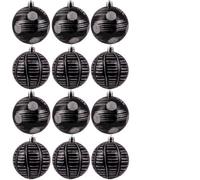 Christmas Tree World 8Cm Hand Painted Shatterproof Bauble Design 6 (12 Pack)