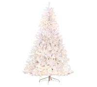 Christmas Tree World | 8ft Artificial Pre-lit Bianca Pine | Bushy and Luxury Quality PVC Tips | Easy to Assemble and Take Down | 142cm Diameter