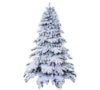 Christmas Tree World | 8ft Artificial Unlit Snow White Fir | Natural and Realistic Look with Bushy and Luxury Quality PVC Tips | Easy to Assemble and Take Down | 135cm Diameter