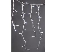 Christmas Tree World | Clear Cable LED Snowing Icicle Light Set | Bright White | 960 LEDs