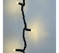 Christmas Tree World Crownvine 100 LED 20% Flashing Dual Colour 10m Black Rubber Cable Connectable String Lights - Warm/Bright White