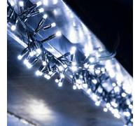 Christmas Tree World Crownvine 15M Cluster Lights Starter Set - 750 Leds Bright White - Black Rubber Cable
